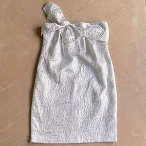 Mini White Dress Over One Shoulder  Size S/P